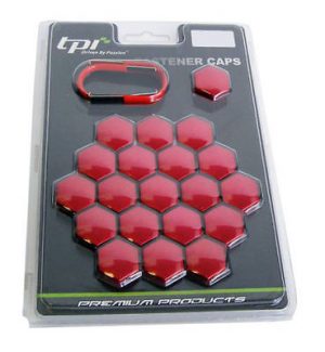 Astra G 17mm Red TPI Hex Alloy Wheel Nut Bolt Covers