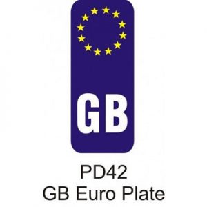 Castle Promotions Outdoor Vinyl Sticker - GB Euro Plate