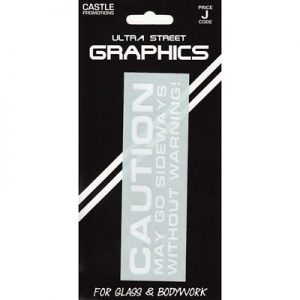 Castle Promotions Indoor Vinyl Sticker - White - May Go Sideways