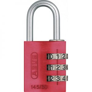 Abus Combination Padlock - Aluminium - 3 Wheel - 30mm - Red