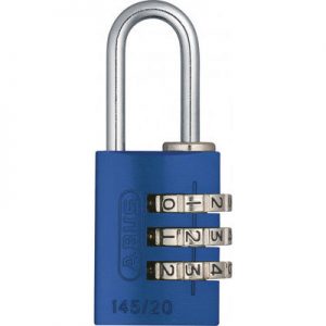 Abus Combination Padlock - Aluminium - 3 Wheel - 20mm - Blue