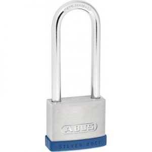 Abus Silver Rock 5 Zinc Padlock - 50mm Long Shackle (80mm)