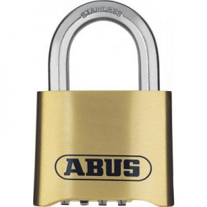 Abus Waterproof Combination Padlock - Brass - 4 Wheel - 50mm
