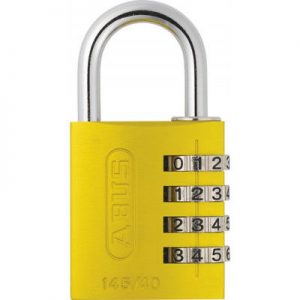 Abus Combination Padlock - Aluminium - 4 Wheel - 40mm - Yellow