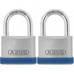 Abus Silver Rock 5 Zinc Padlock - 40mm Twin Pack