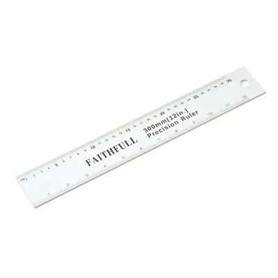 Faithfull Aluminium Rule - 12in./300mm x 50mm