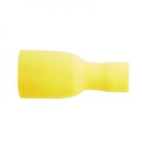 Wot-Nots Wiring Connectors - Yellow - Female Slide-On 375 - Pack of 2
