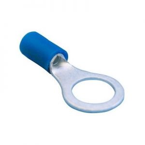 Wot-Nots Wiring Connectors - Blue - Ring - 8mm - Pack of 4