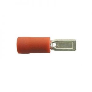 Wot-Nots Wiring Connectors - Red - Male Slide-On - 2.8mm - Pack of 4