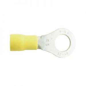 Wot-Nots Wiring Connectors - Yellow - Ring - 8mm - Pack of 2