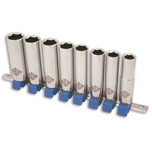 Laser Tools Deep Socket Set - 3/8in. Drive - 8 Piece
