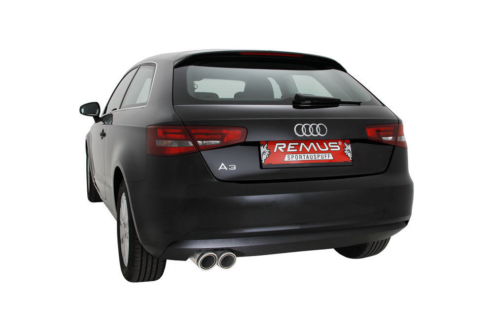 Remus Non Resonated Cat Back Exhaust Audi A3 8V 1.4 TFSI - 0026 83C