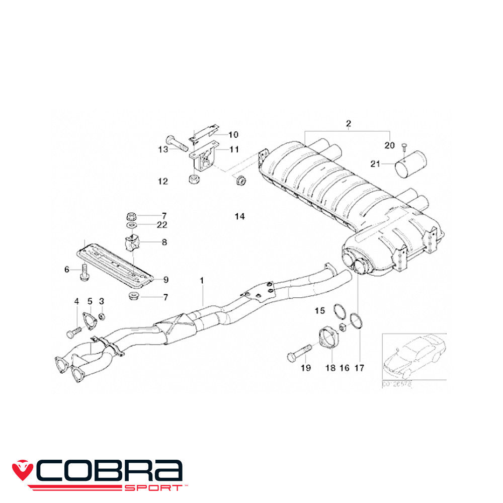 Cobra Sport BMW E46 M3 Centre Section - BM22