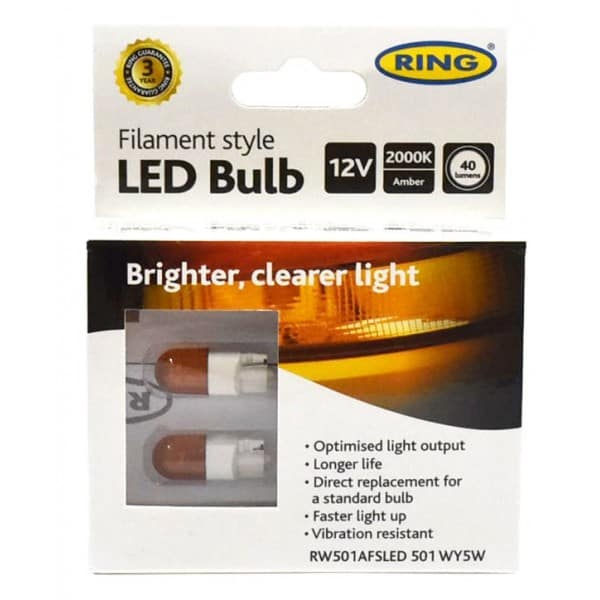 Ring Filament Style LED - WY5W 12V - Amber